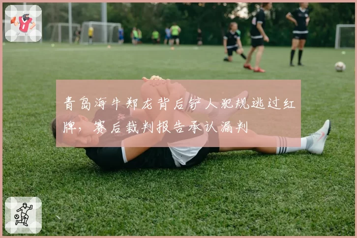 青岛海牛郑龙背后铲人犯规逃过红牌，赛后裁判报告承认漏判